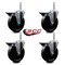 Service Caster 5 Inch Phenolic Wheel Swivel 34 Inch Threaded Stem Caster Set with Brake SCC SCC-TS20S514-PHR-PLB-34212-4 - alternate 4